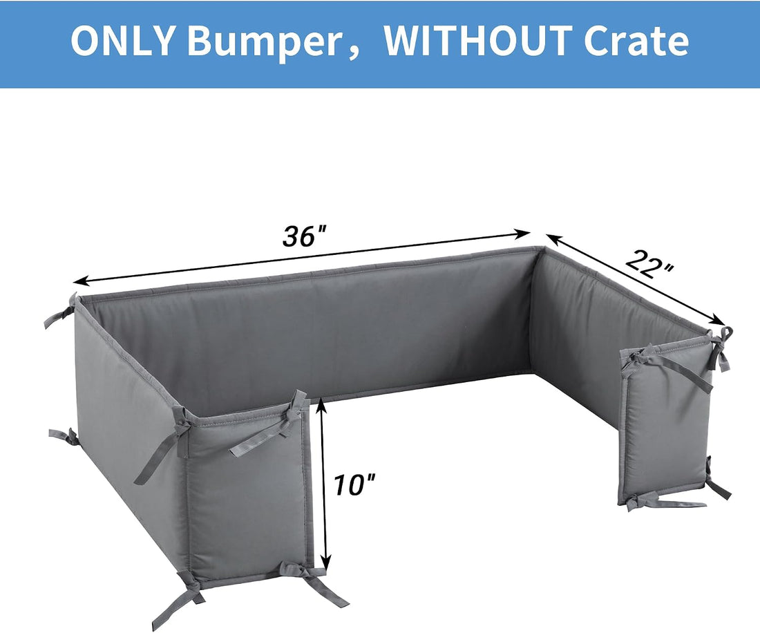 Hombys Dog Crate Bumper with Ties - Soft Crate Accessory