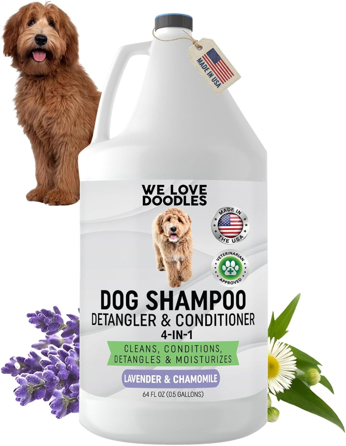 We Love Doodles Dog Shampoo Half Gallon, Cleans & Detangles, Ocean