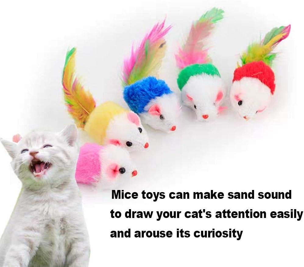 VOVIGGOL Cat Mice Toys for Indoor Cats 12PCS