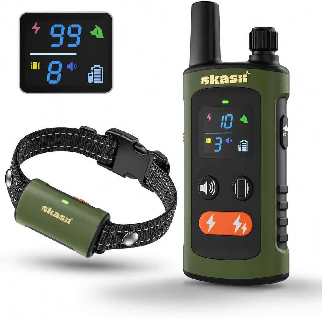 Training Collar for Dogs with Remote Control, Green