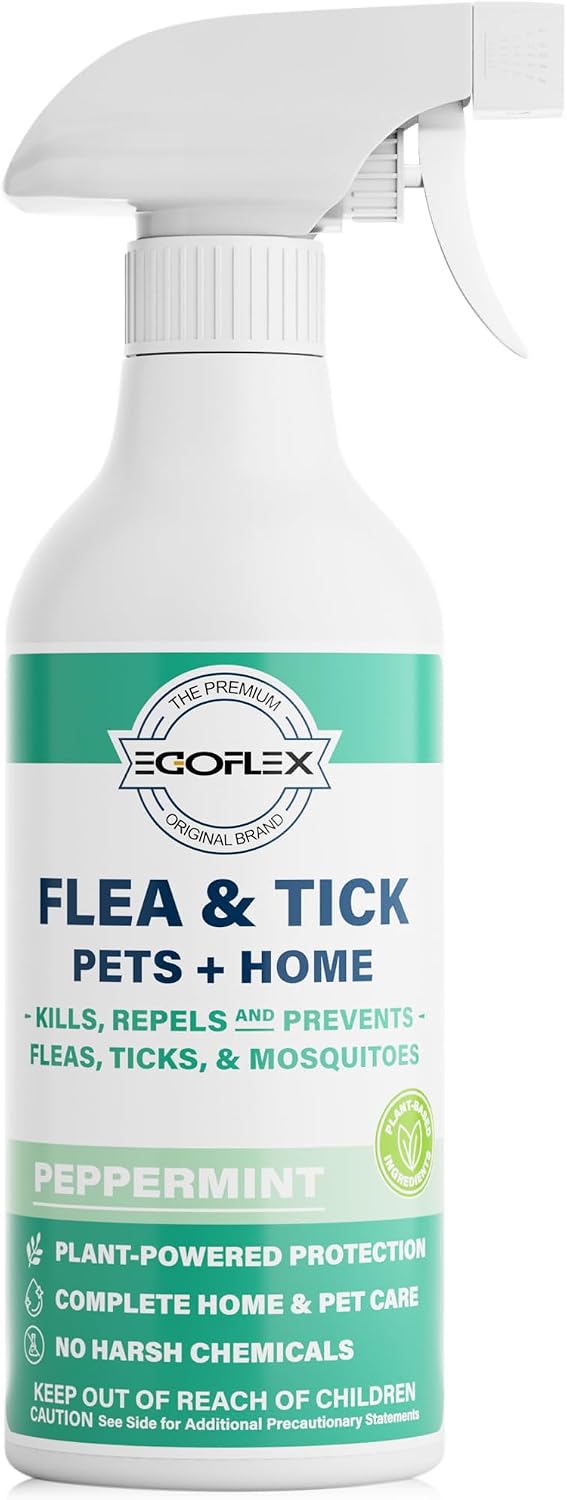 Flea Spray for Home & Pets Plant-Based Repellent with Peppermint