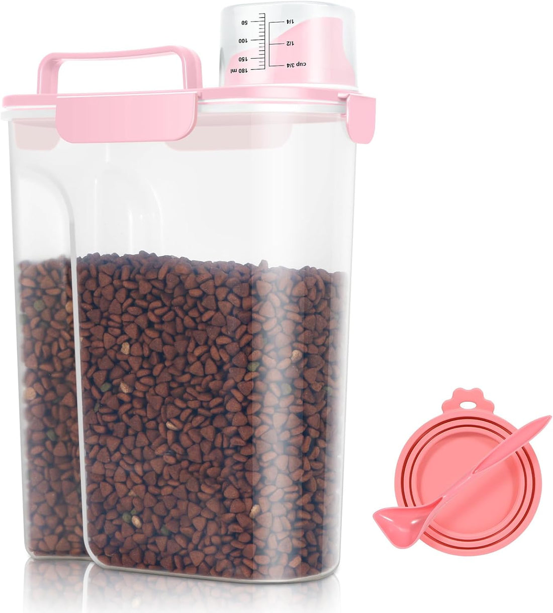 Pet Dog Cat Food Storage Container 5 to 7 lbs with Can Cover
