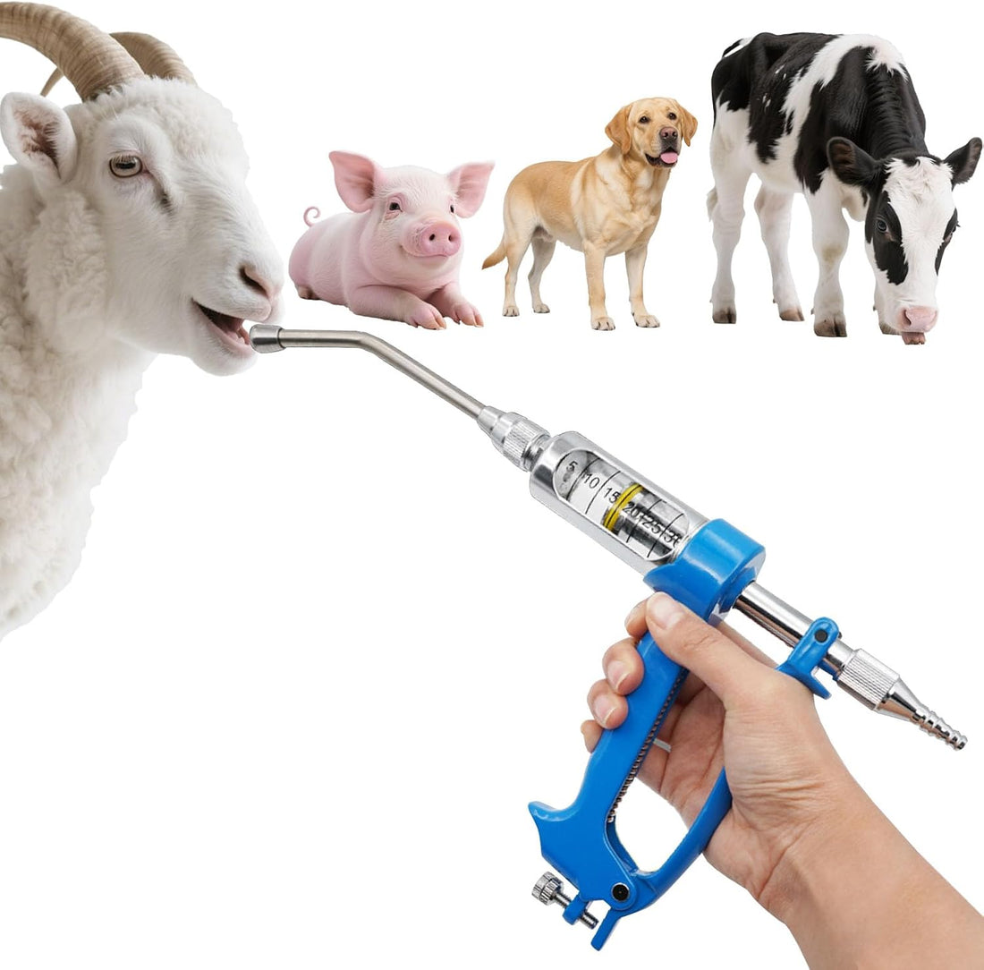 30ml Adjustable Livestock Drench Gun for Goats, Sheep & Cattle
