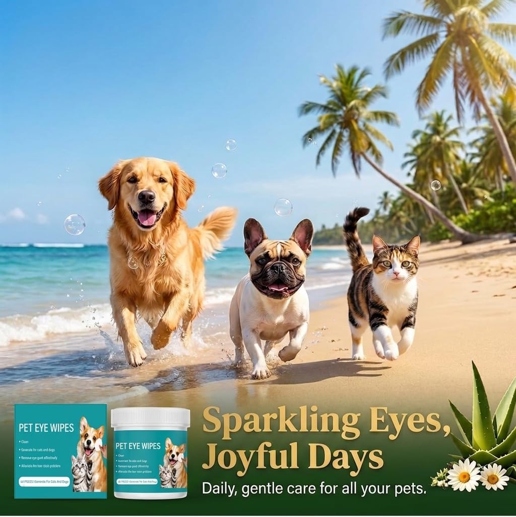 60 Count Eyes Wipes for Dogs & Cats