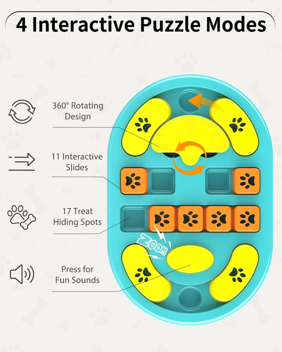 Dog Puzzle Toy, Interactive Enrichment Treat Food Puzzles