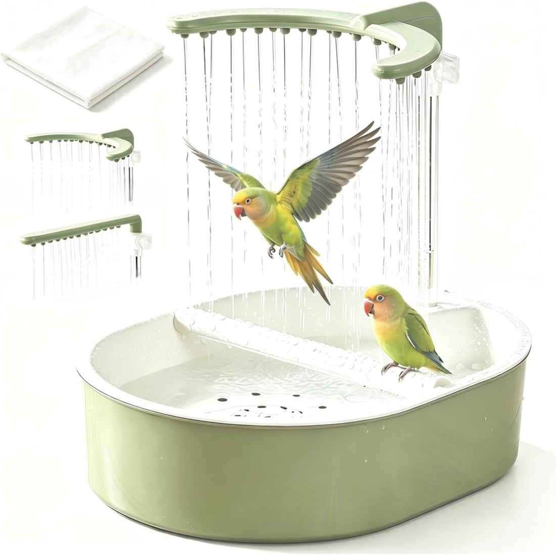 Automatic Circulating Water Parakeet Bath, Parrot Bath Bowl