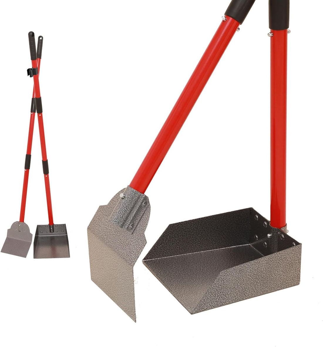 𝗫-𝗧𝗘𝗖𝗢𝗞𝗜𝗧 Pooper Scooper - 𝗗𝘂𝗿𝗮𝗯𝗹𝗲 & 𝗦𝘁𝘂𝗿𝗱𝘆 Spade&Tray Set with Long