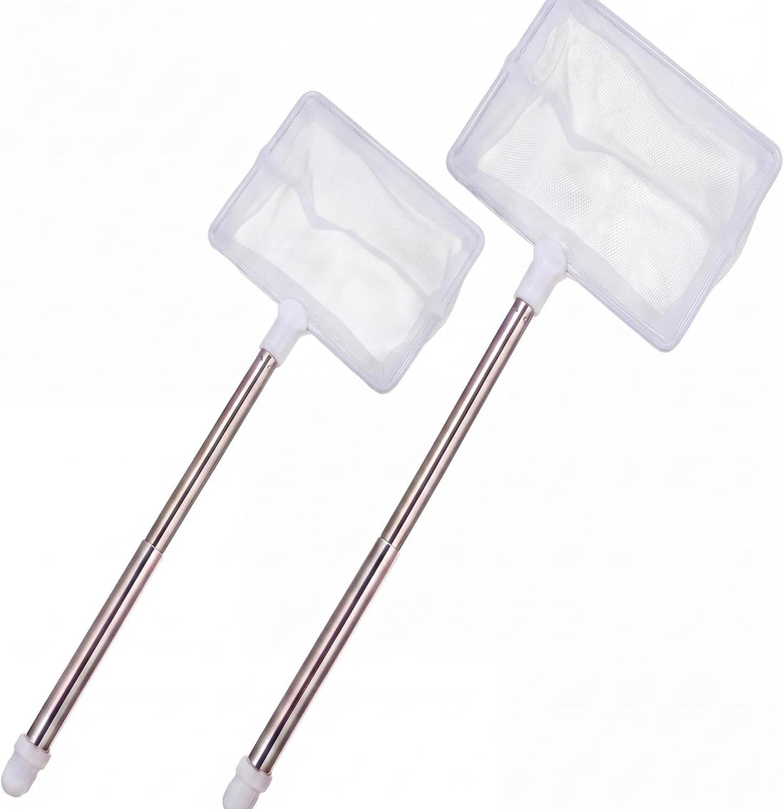 2 Pieces Fish Tank Net Aquarium Mesh Fishes Net Long Handle