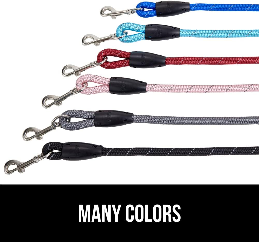 GORILLA GRIP Dog Leash, Heavy Duty Reflective Rope Leashes for 33lb