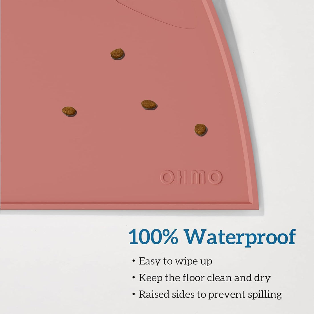 OHMO Cat Food Mat, Silicone Pet Feeding Mat, 18x9.8
