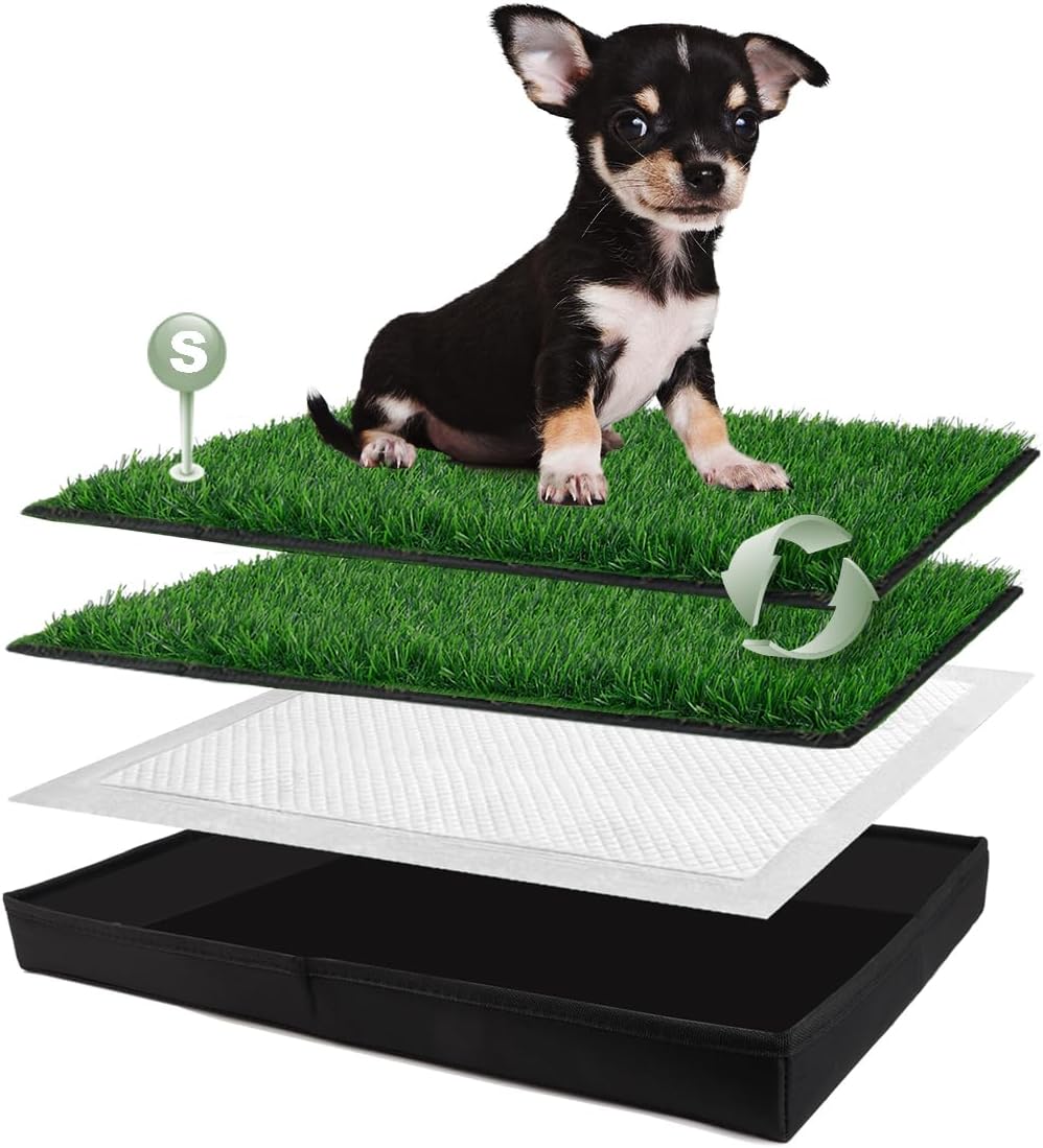 HQ4US 4LEGS Dog Grass Pad with Dog Litter Box