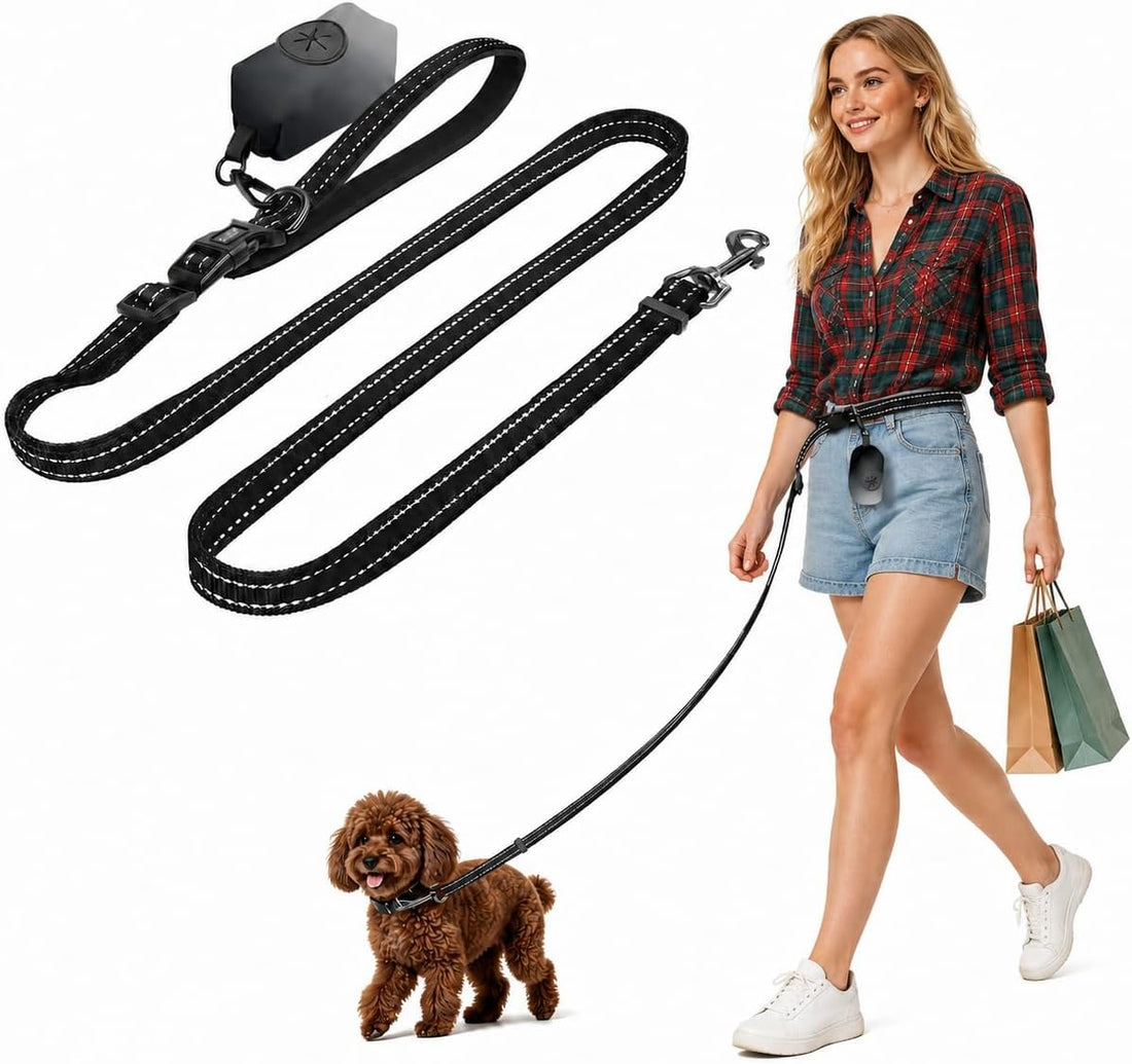 Kazazoo Hands-Free Dog Leash with Poop Bag Holder