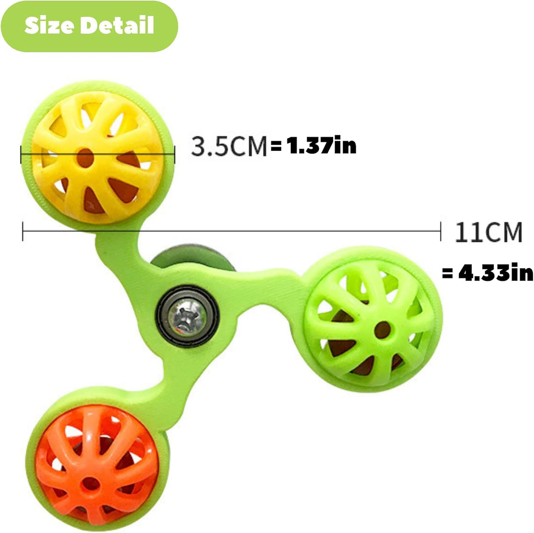Bird Toys for Parakeets, Wheel Spinning Parrot Toy with Bells