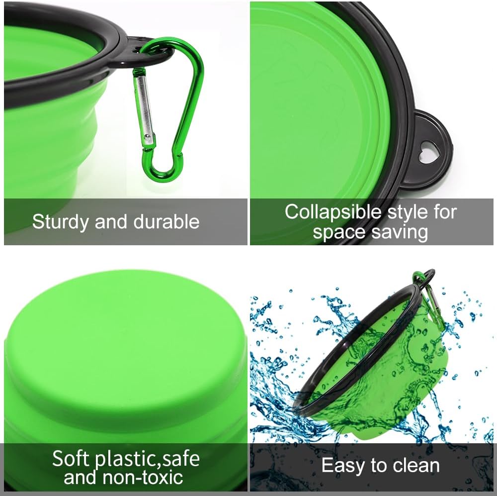 Collapsible Dog & Cat Bowls, Two-Pack