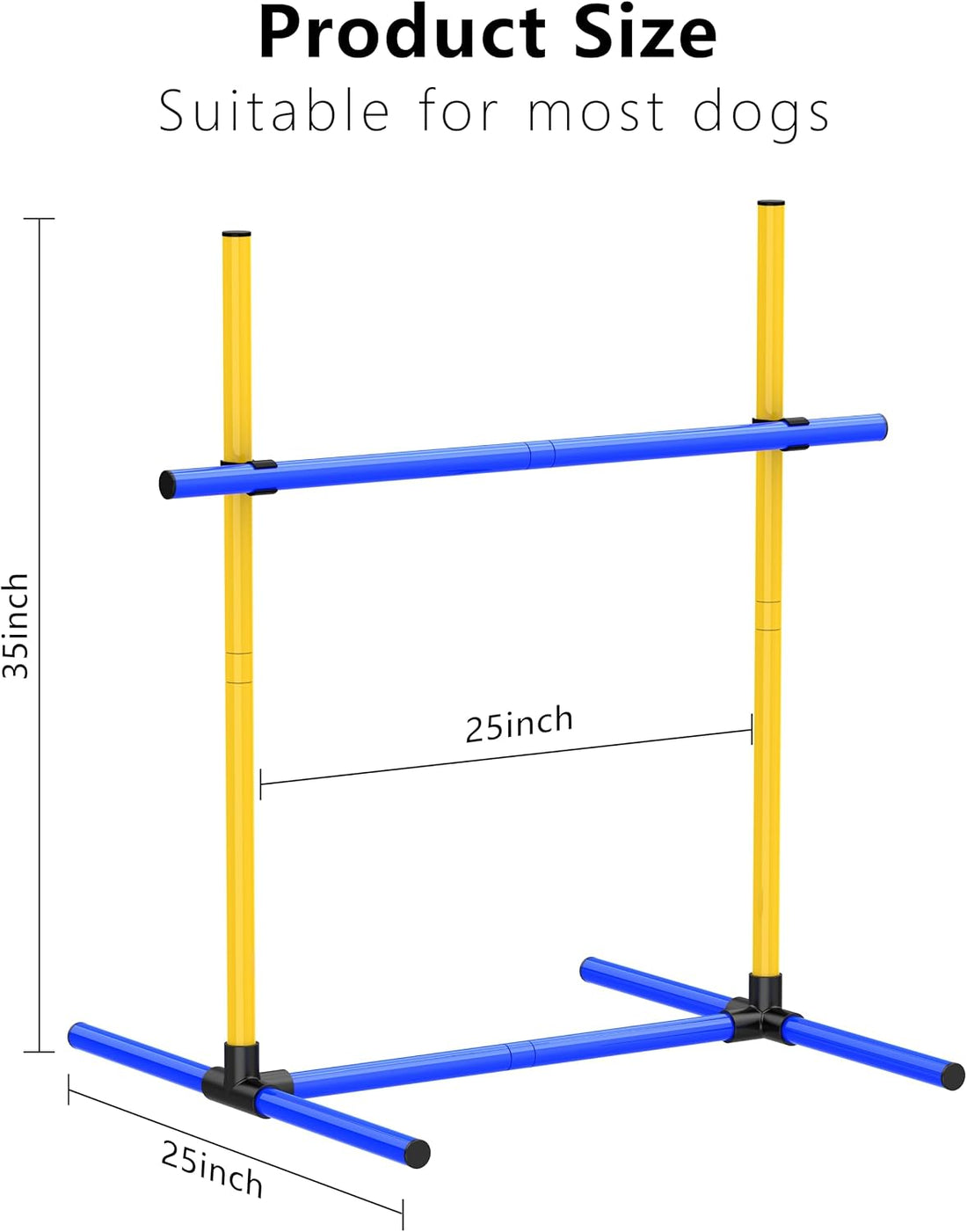 Dog Agility Hurdle, 4 Jump Bar Sets Indoor Outdoor Backyard Train