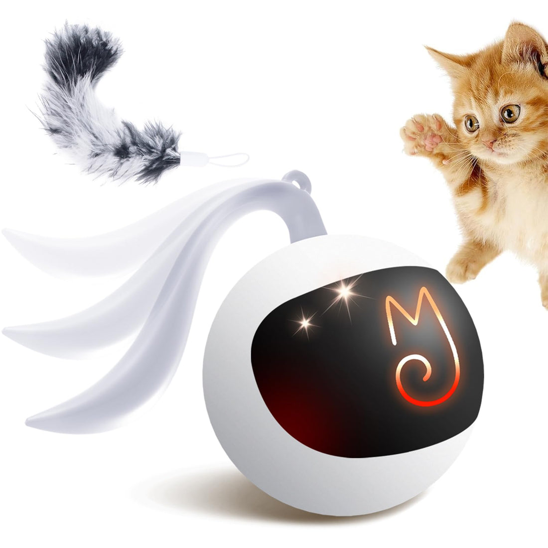Migipaws Interactive Cat Ball Toy Set, Fun Tracker