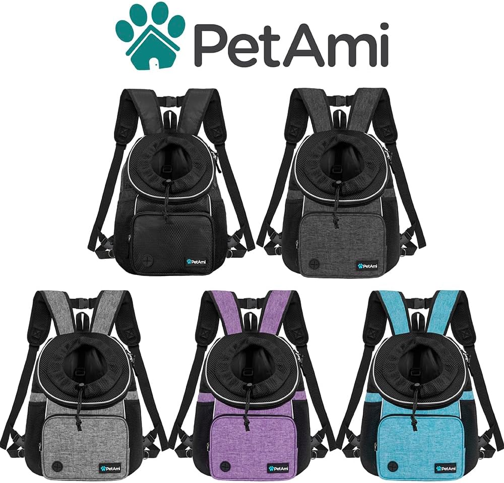 PetAmi Adjustable Dog & Cat Chest Carrier Backpack