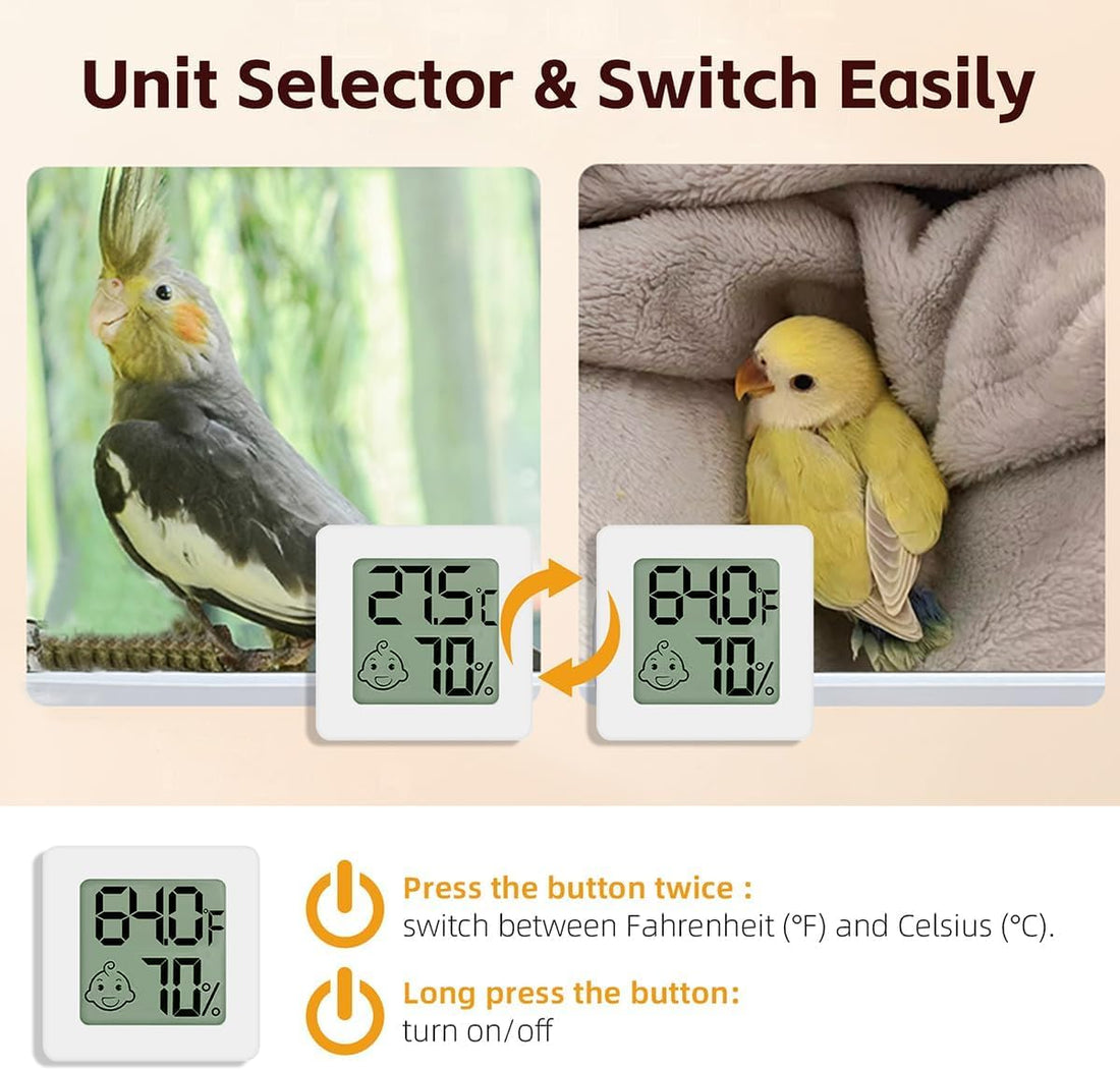 MANON ROSA Bird Thermometer Hygrometer