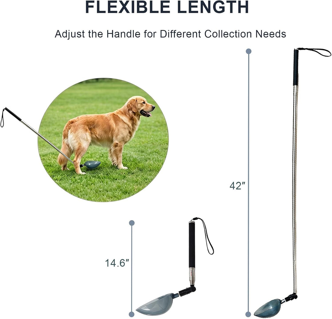 Dog Cat Urine Collector with 42" Telescopic Handle