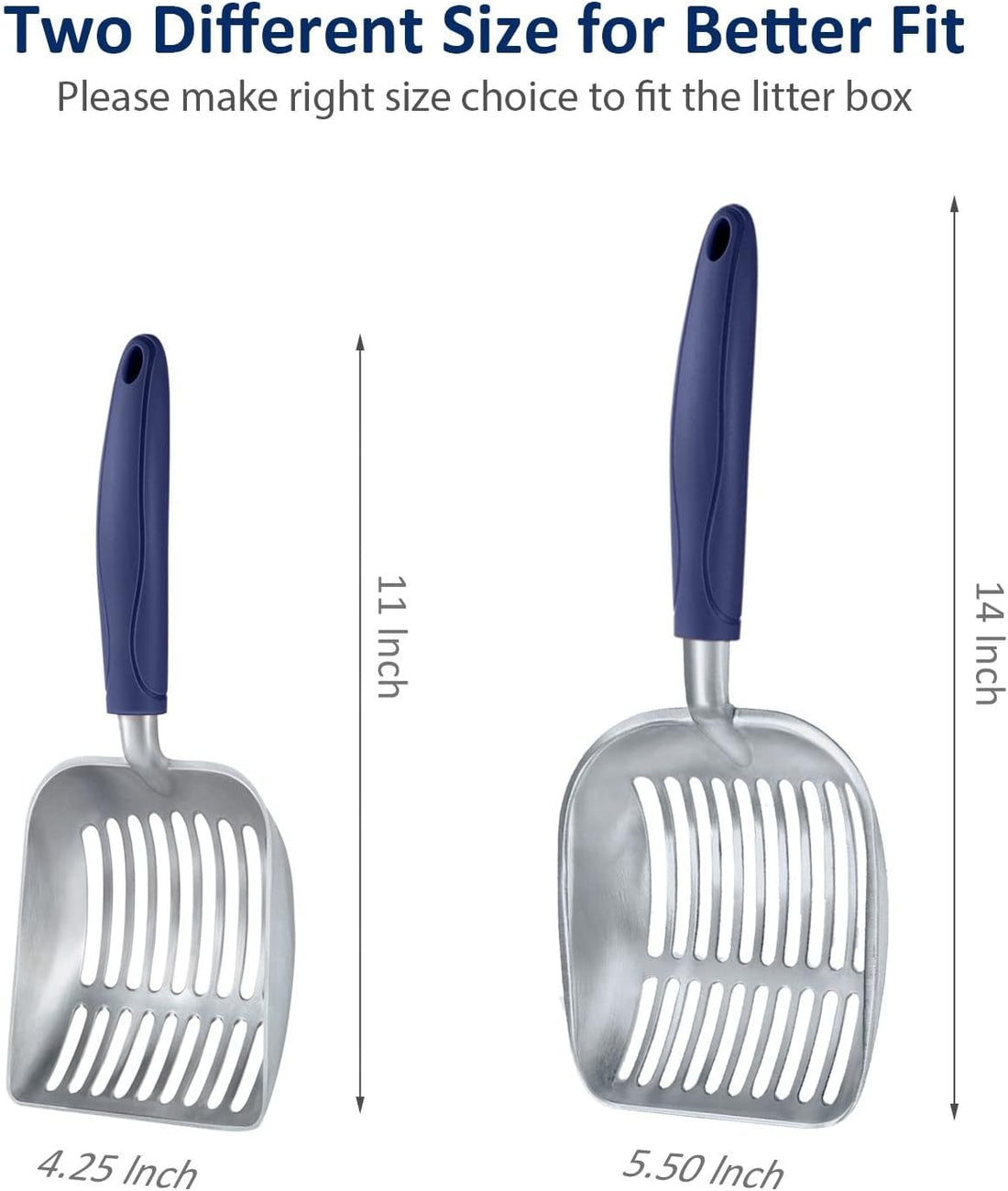WePet Cat Litter Scoop, Aluminum Alloy Sifter, Kitty Metal Scooper