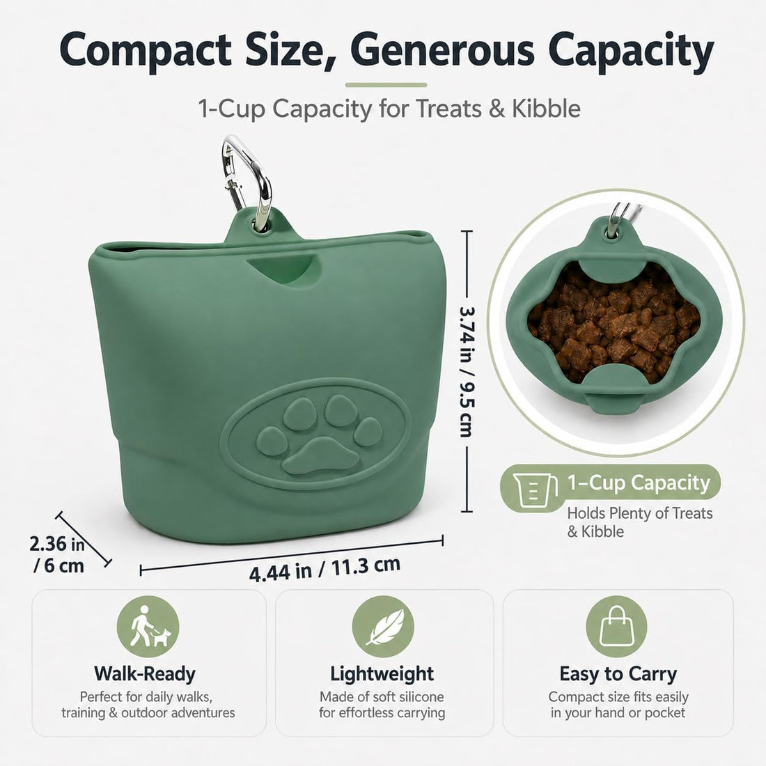 Upgraded Dog Treat Pouch with Strong Magnetic Closure