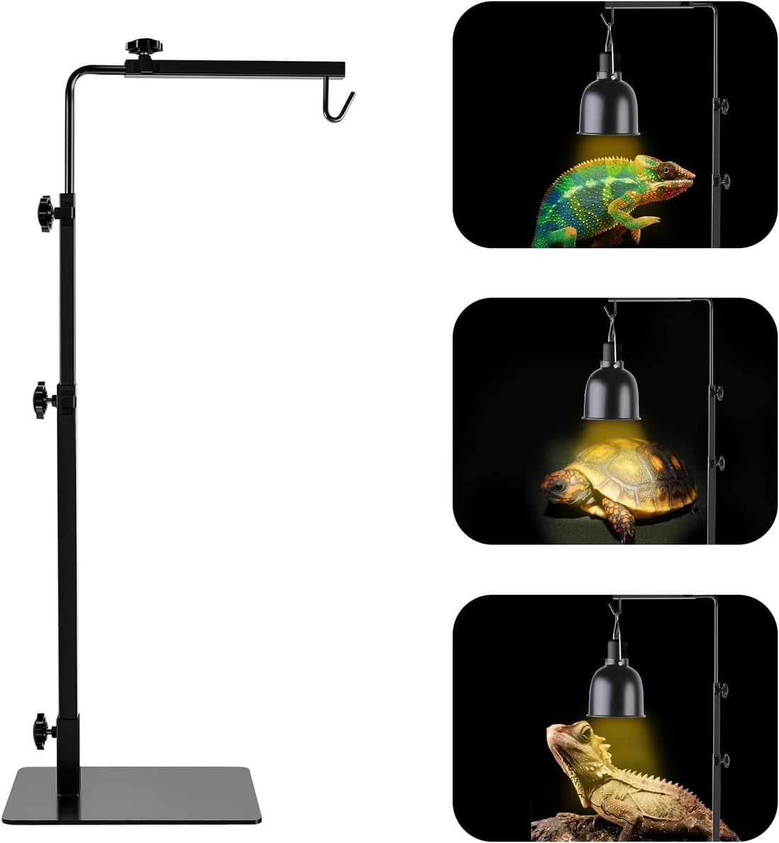 LUCKY HERP Aluminum 5.5inch Shallow Dome Reptile Light Fixture