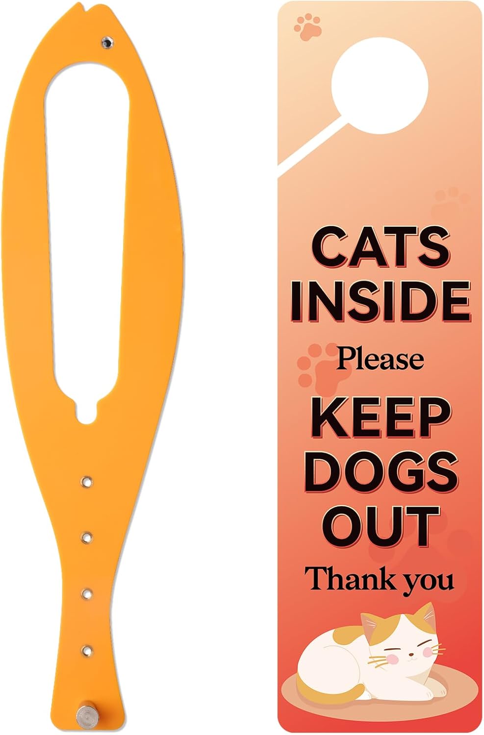 TGIOW Cat Door Latch, Cat Door Stopper Keep Open 2.5-6", 2 Pcs, White