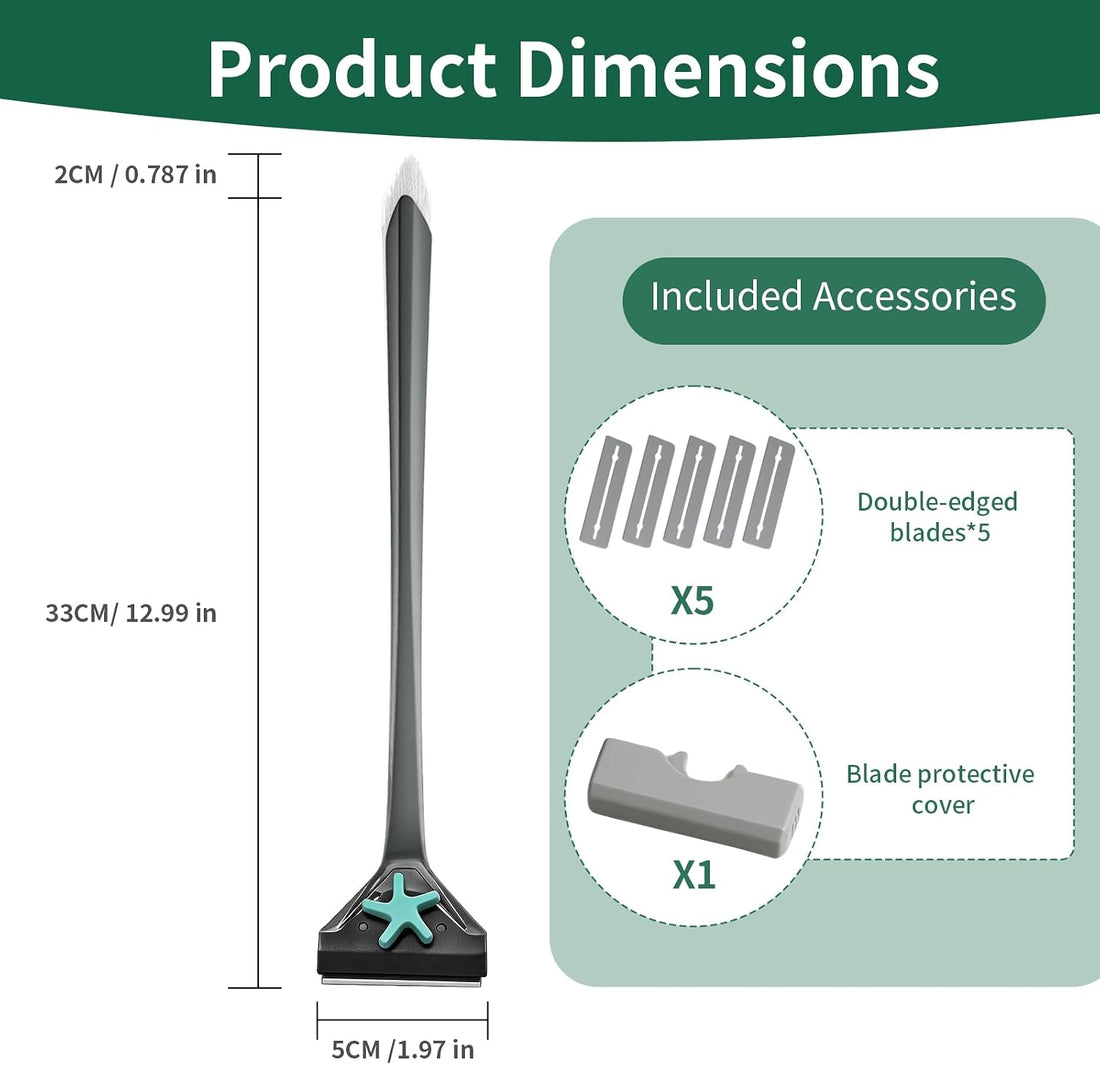 boxtech Aquarium Algae Scraper with Dual Head Design for Small Tanks