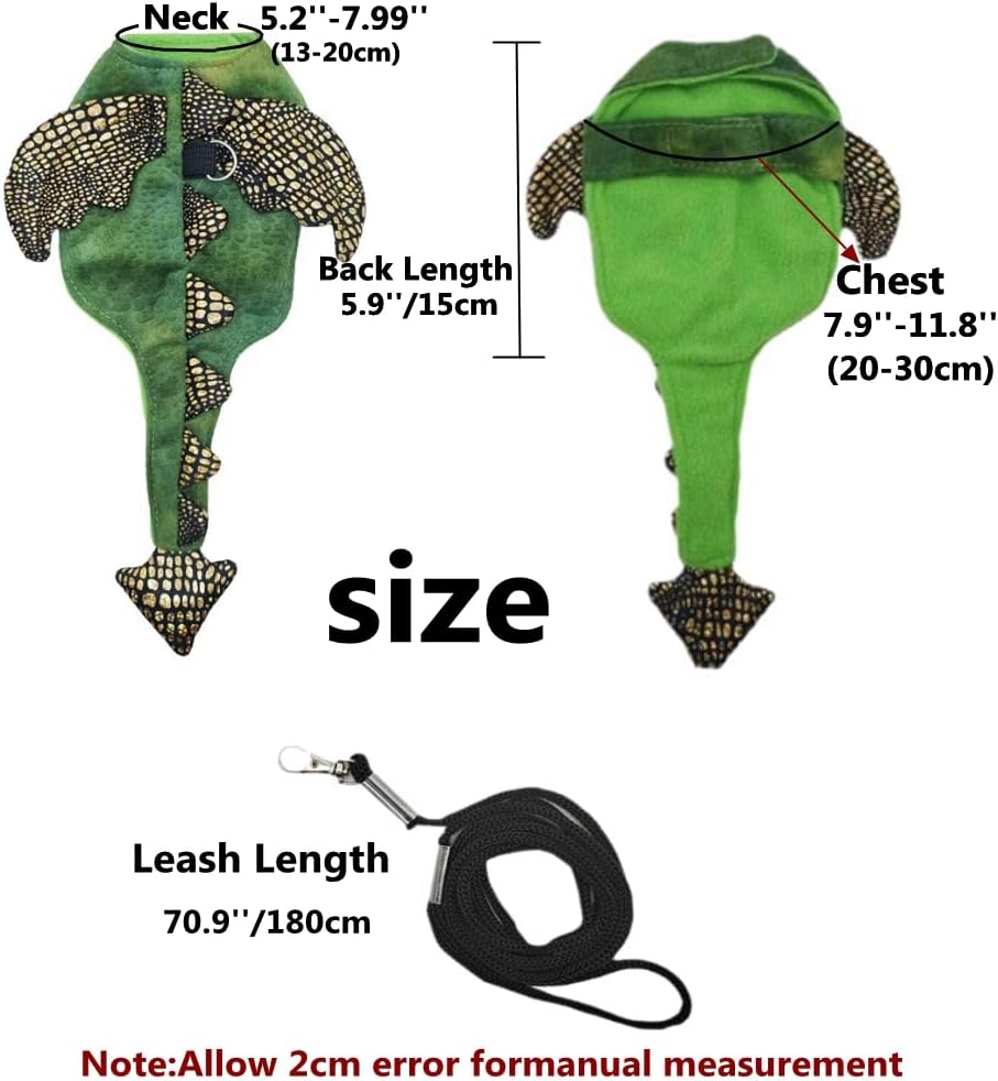 Bearded Dragon Harness and Leash Adjustable Soft Halloween Costume