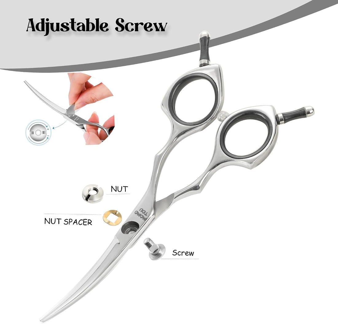 Dog Grooming Scissors 5'' Small Curved Pet Shears