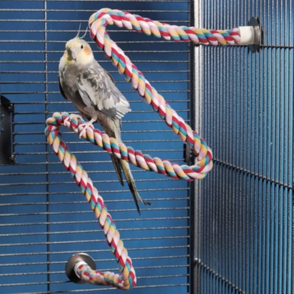 JW Pet Comfy Perch For Birds Flexible Multi-color Rope, Large