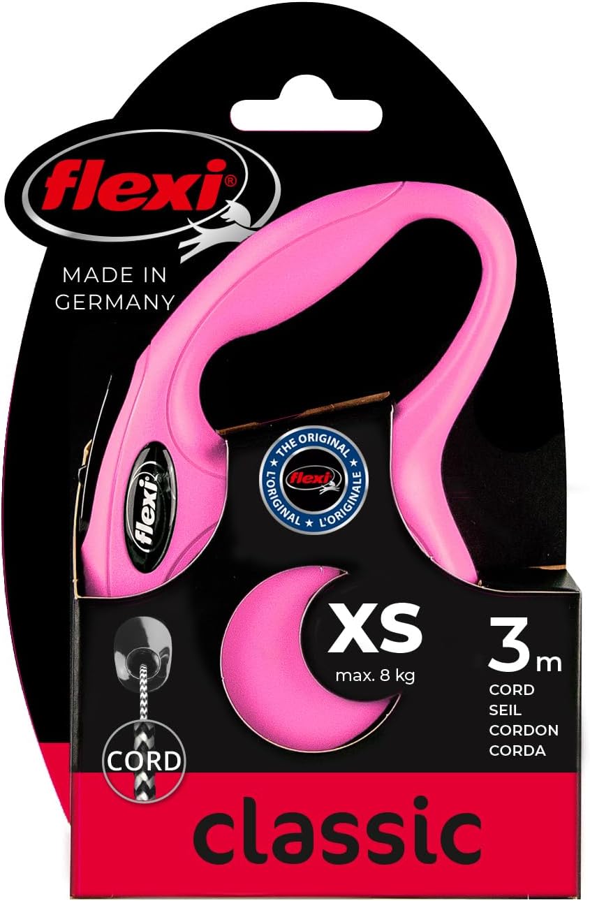 Automatic Leash Flexi New Classic Cat XS 3 M Pink Line