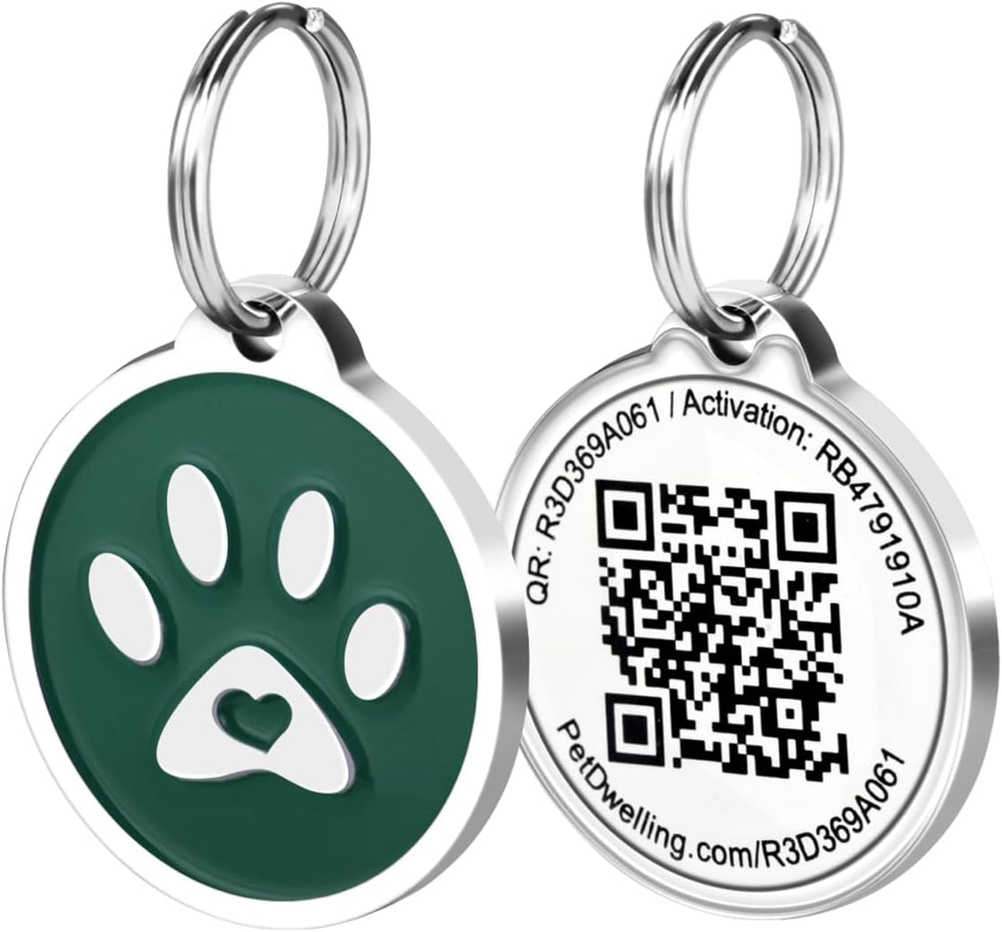 Pet Dwelling Easy Scan QR Code Pet ID Tag for Dogs & Cats