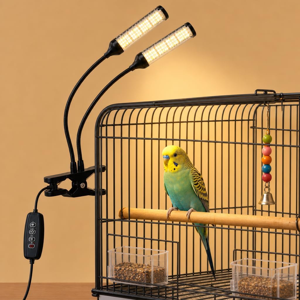 Full Spectrum LED Bird Light Smart Timer for D3 & Calcium