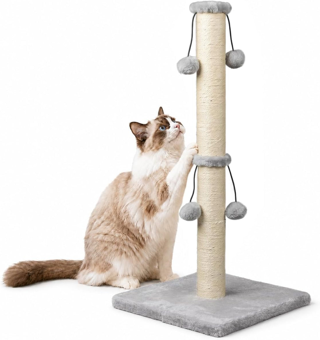 Dimaka 29'' Cat Scratching Post, Natural Sisal Rope Scratcher Post