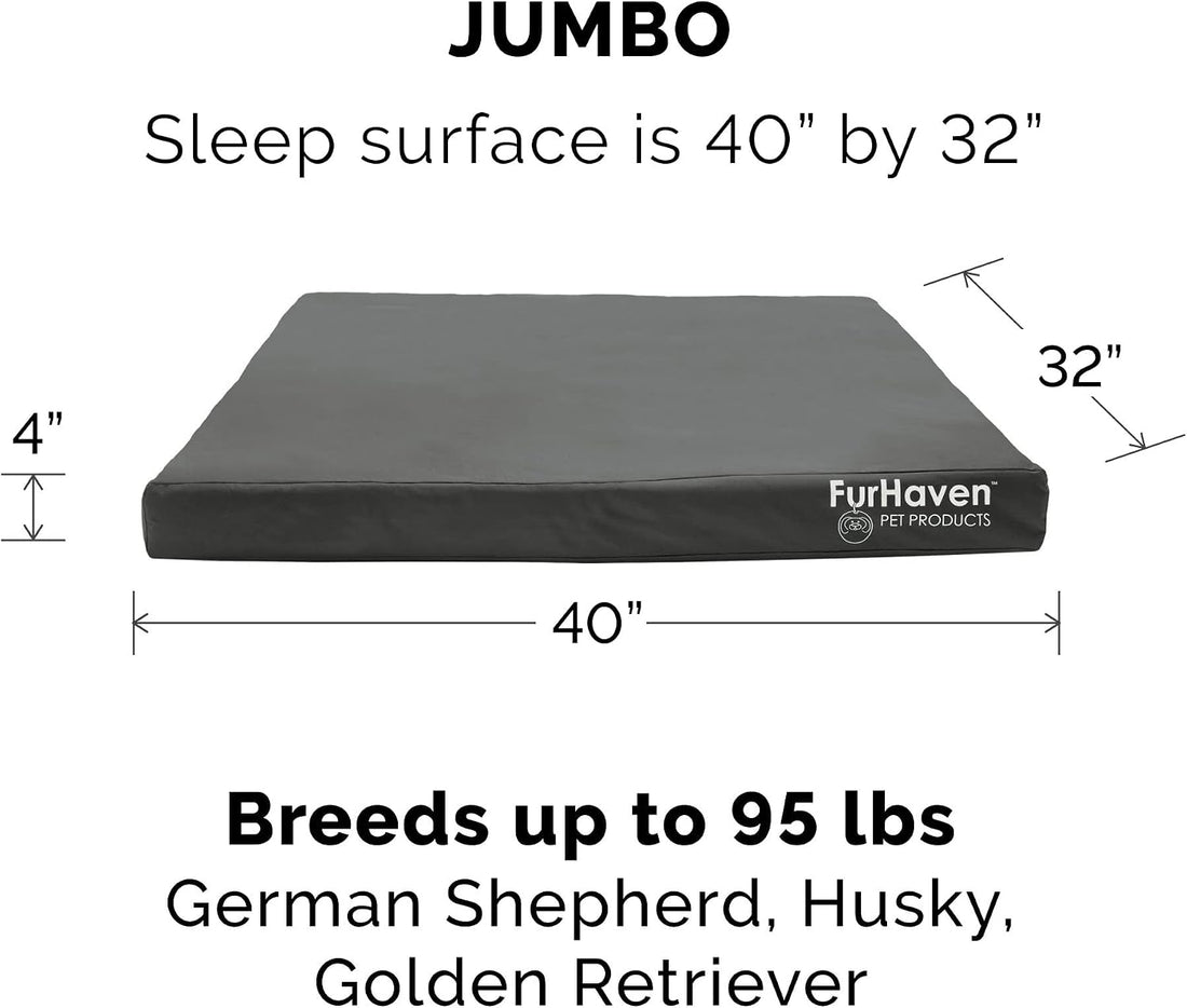 Furhaven Replacement Dog Bed Cover Water-Resistant Indoor/Outdoor