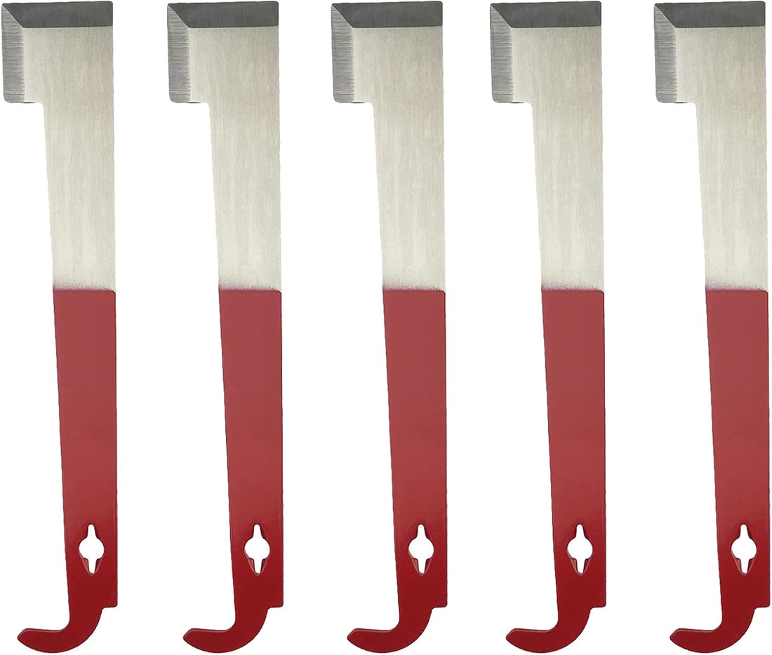 5 Pack Steel J Hook Bee Hive Tool Frame Lifter and Scraper