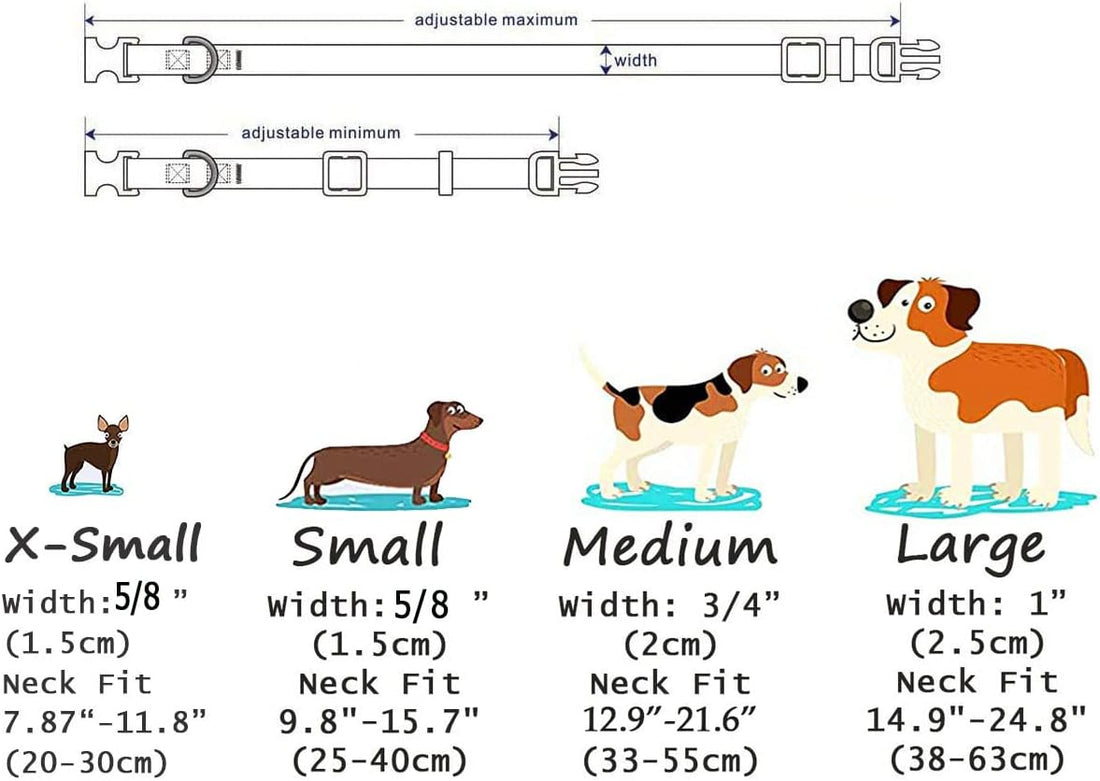 Mihqy Dog Collar with Bohemia Floral Tribal Geometric Patterns