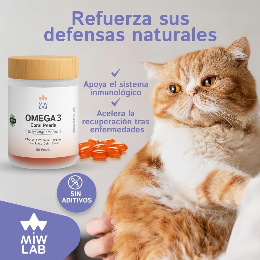 Omega 3 Fish Oil for Dogs and Cats EPA + DHA + Taurine + Vitamin E