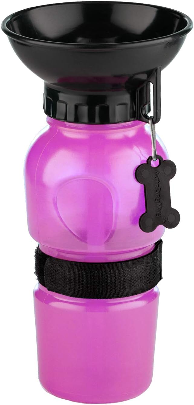 Highwave AutoDogMug Dog Water Bottle with Built-in Bowl, 20 oz