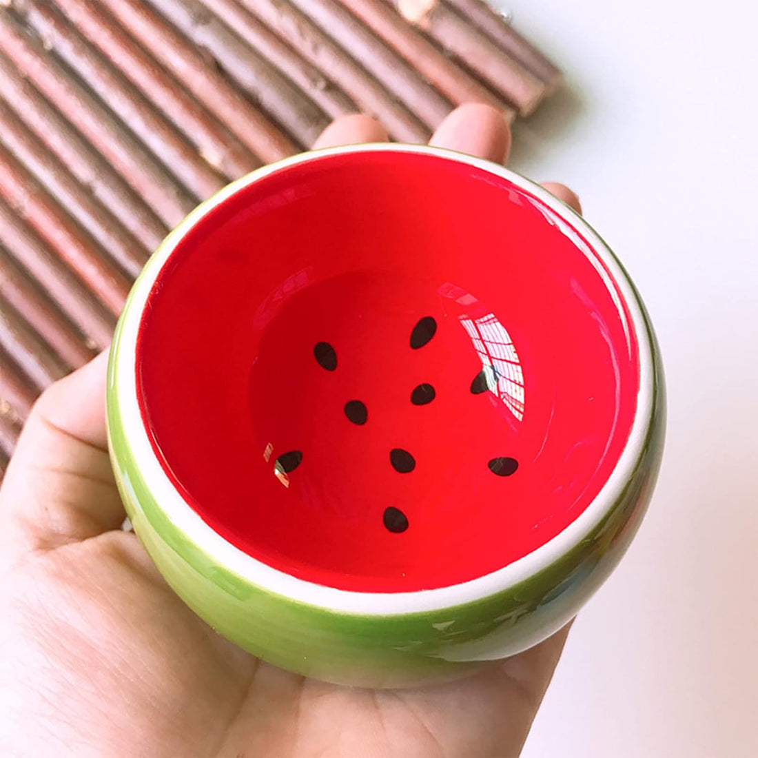 2 Pack Hamster Bowl Ceramic Prevent Chewing Feeding Bowl Water Food