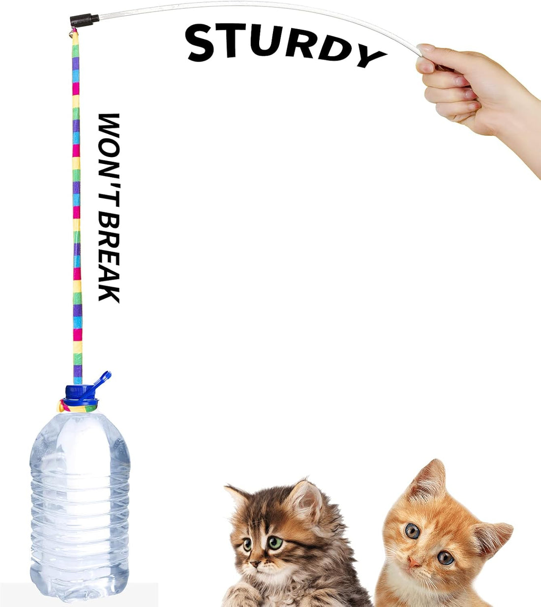 FYNIGO Interactive Cat Wand Toys for Indoor Cats