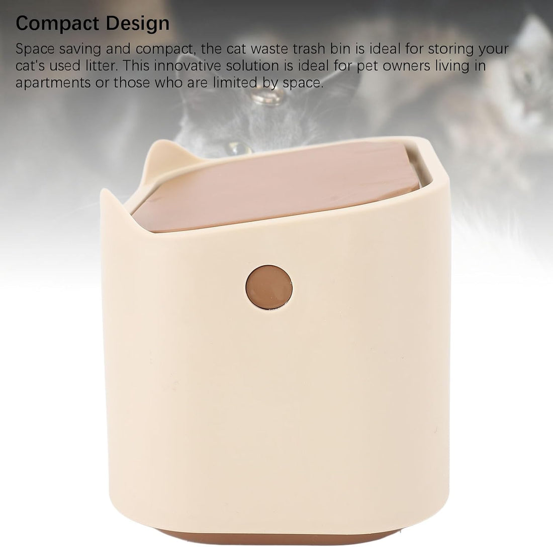 Saluaqui OdorResistant Cat Litter Trash Can with Press Lid Enclosed