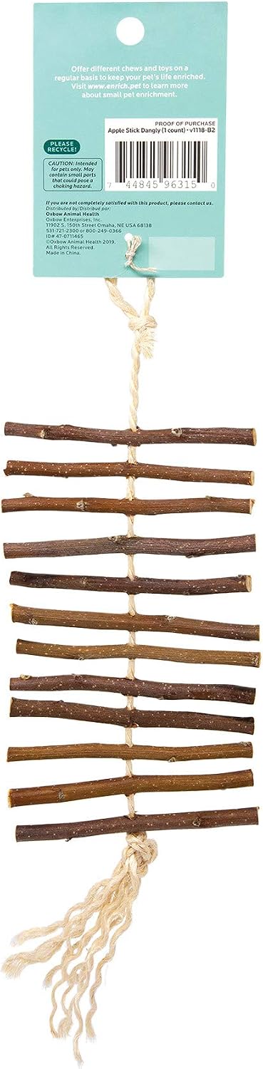 Oxbow Apple Stick Dangly, Rabbit & Guinea Pig Toy