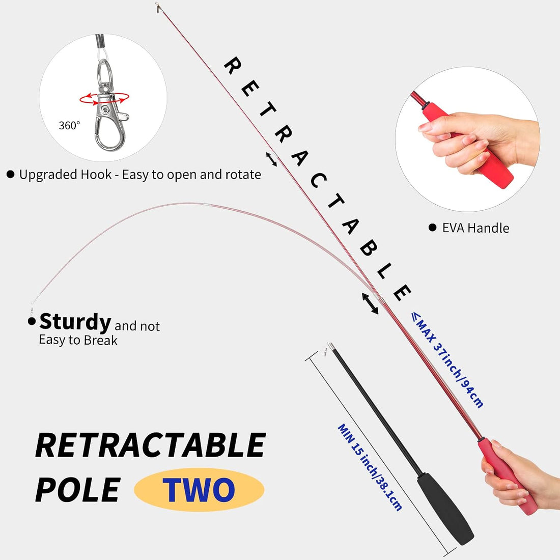 FYNIGO Interactive Cat Wand Toys for Indoor Cats