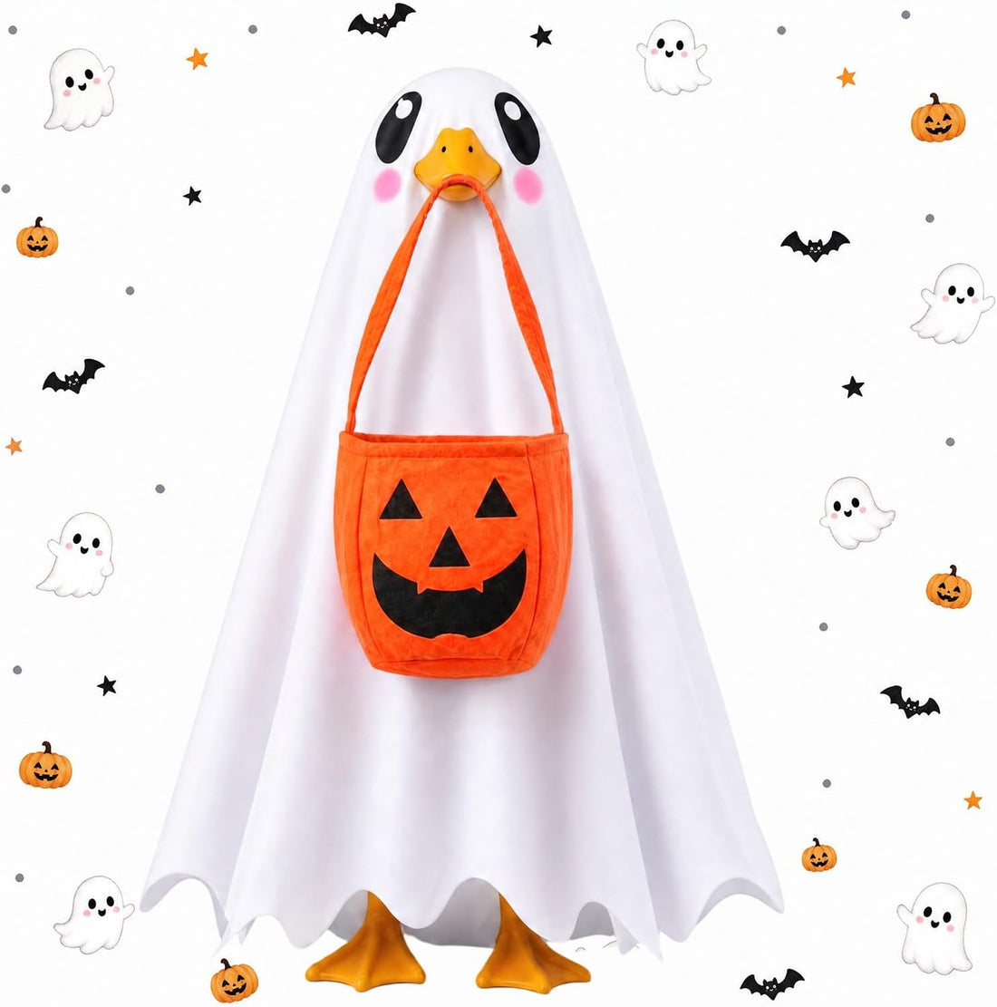 Halloween Witch Porch Goose Outfit With Hat Cape for 23'' Goose