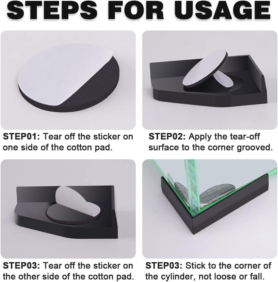 Aquarium Corner Protectors - 8pcs Anti-Vibration & Anti-Skid Pads