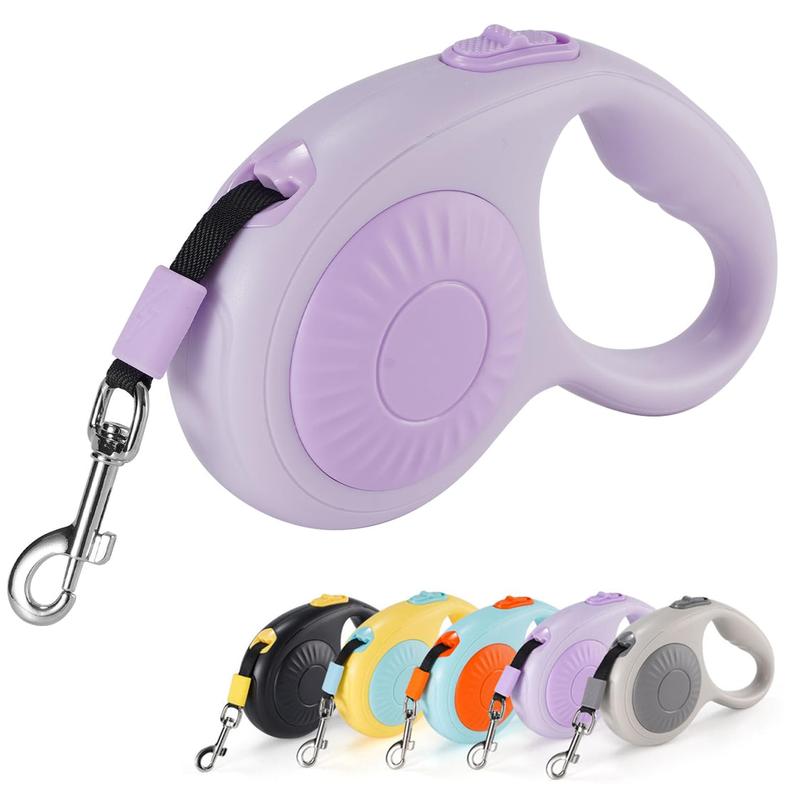 JSXD 360° Tangle-Free Retractable Dog Leash with One-Handed Brake