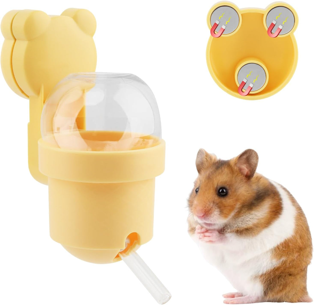 Hamster Water Bottle with Magnetic Holder for Glass Tanks