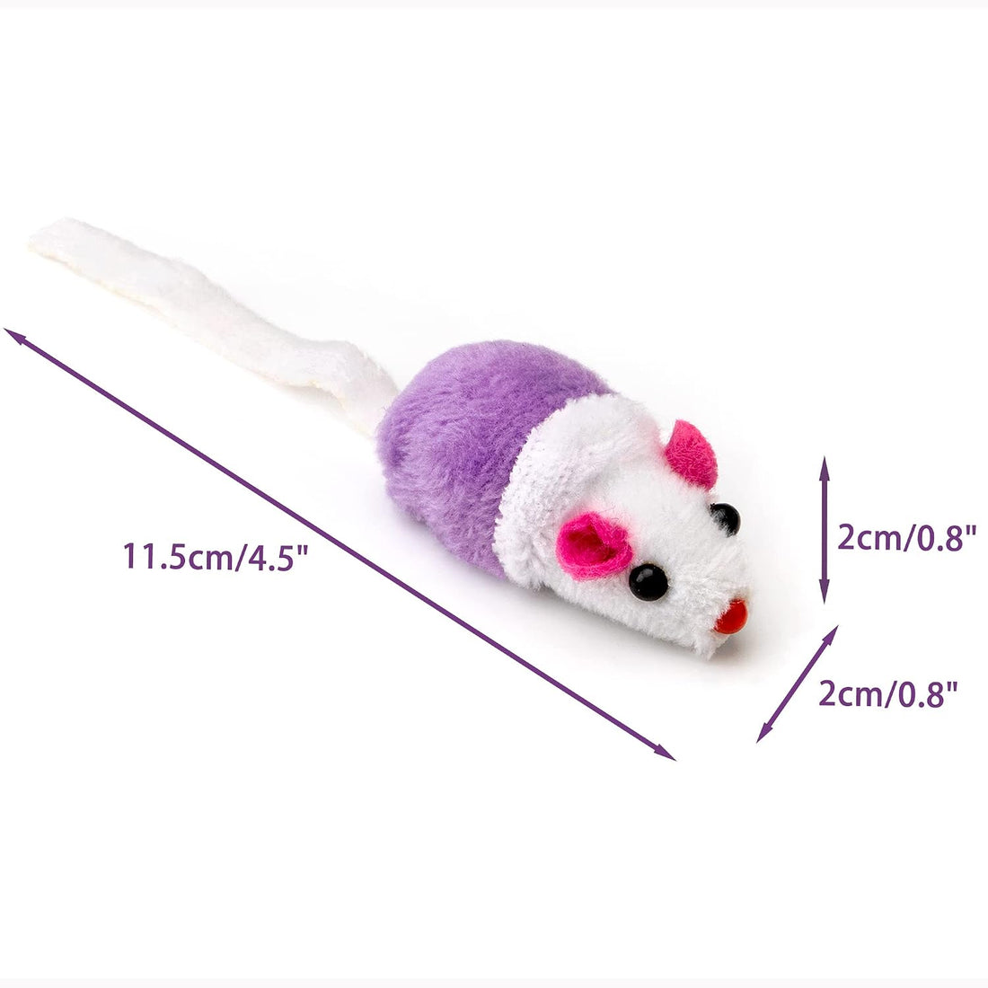 CHIWAVA 36PCS 1.8'' Interactive Cat Toy Mice with Catnip Rattle Sound